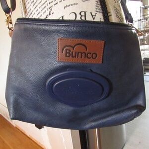 Navy Blue Crossbody Bag with Built In Baby Wipe Holder